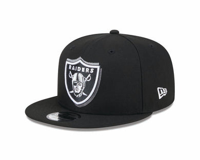 Raiders New Era 9FIFTY 950 Snapback Cap Hat Black Crown/Visor Team Color Logo Once A Raider Always A Raider (2024 Draft)