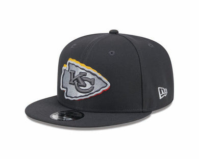 Kansas City Chiefs New Era NFL 9FIFTY 950 Snapback Cap Hat Dark Gray Crown/Visor Team Color Logo Chiefs Kingdom (2024 Draft)