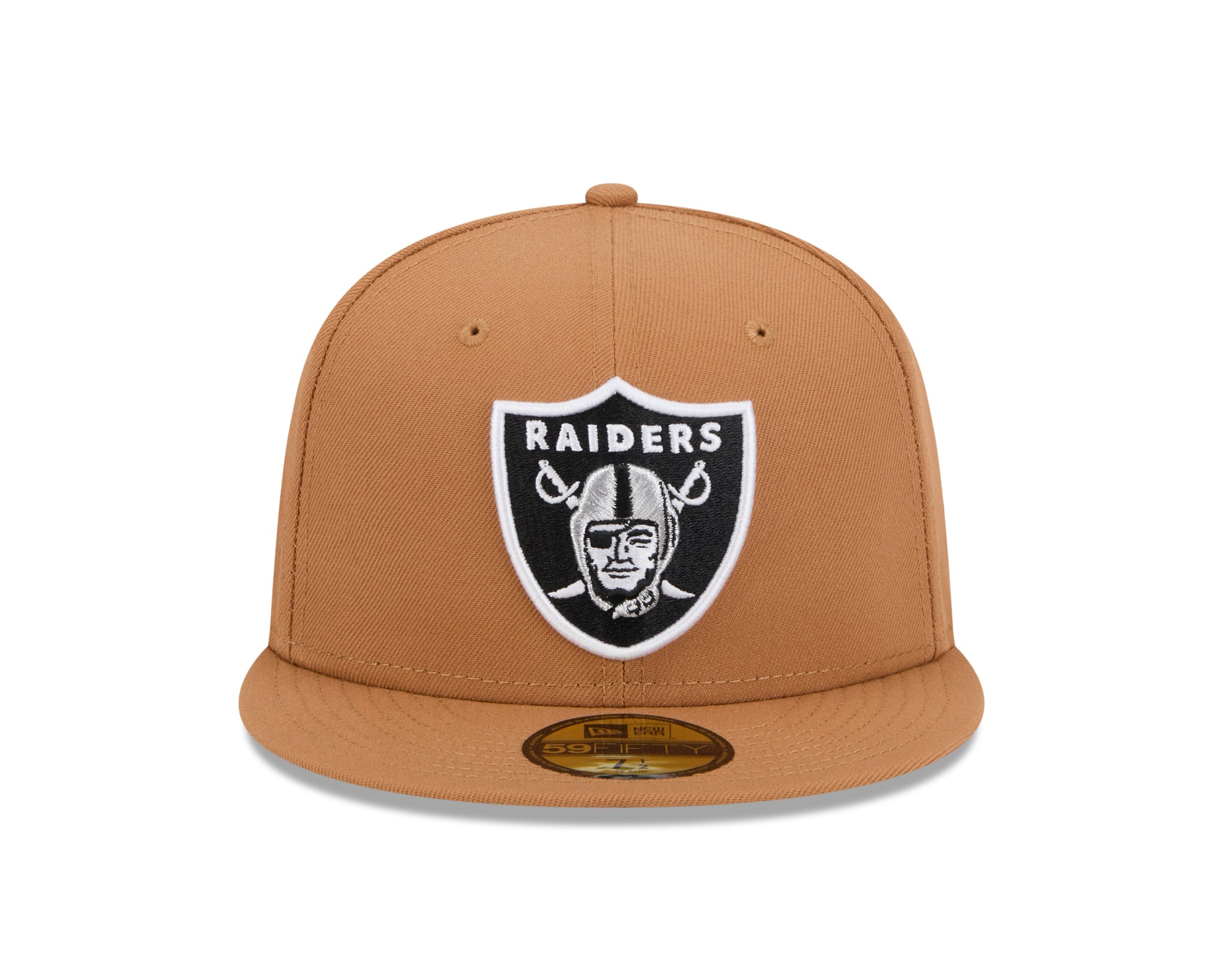 Las Vegas Raiders New Era NFL 59FIFTY 5950 Fitted Cap Hat Light