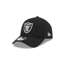 Load image into Gallery viewer, Las Vegas Raiders New Era NFL 9FORTY 940 Adjustable A-Frame Cap Hat Black Crown/Visor Team Color Logo
