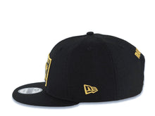 Load image into Gallery viewer, Las Vegas Raiders New Era NFL 9FIFTY 950 Snapback Cap Hat Black Crown/Visor Metallic Gold Logo Black UV
