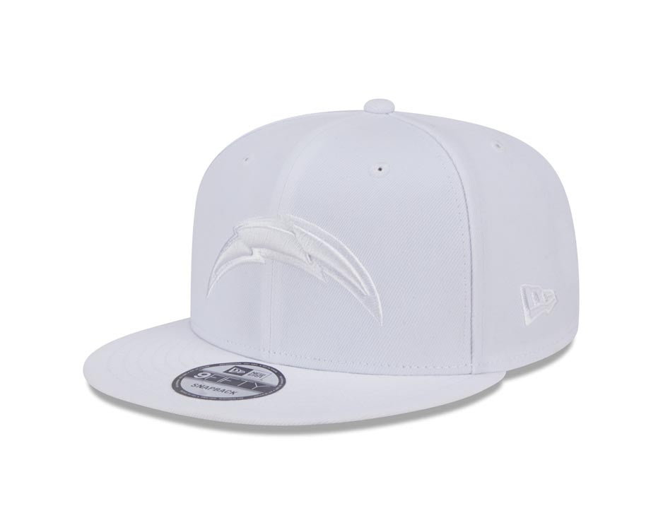 Los Angeles Chargers New Era NFL 9FIFTY 950 Snapback Cap Hat White Crown/Visor White Logo