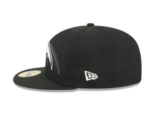 Load image into Gallery viewer, (Youth) Los Angeles Chargers New Era NFL 59FIFTY 5950 Kid Fitted Cap Hat Black Crown/Visor Black/White Tri Logo Gray UV
