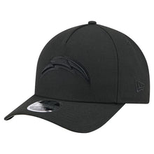 Load image into Gallery viewer, Los Angeles Chargers New Era NFL 9FORTY 940 Adjustable M-Crown A-Frame Cap Hat Black Crown/Visor Black Logo Gray UV
