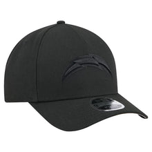 Load image into Gallery viewer, Los Angeles Chargers New Era NFL 9FORTY 940 Adjustable M-Crown A-Frame Cap Hat Black Crown/Visor Black Logo Gray UV
