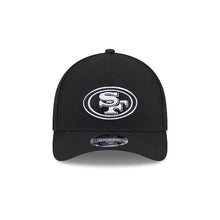 Load image into Gallery viewer, San Francisco 49ers New Era NFL 9FORTY 940 Adjustable A-Frame Cap Hat Black Crown/Visor White/Black Logo Gray UV
