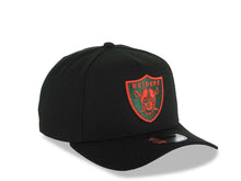 Load image into Gallery viewer, Las Vegas Raiders New Era 9FORTY 940 Adjustable A-Frame Cap Hat Black Crown/Visor Red/Dark Green Logo Dark Green UV
