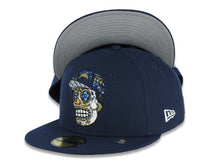 Load image into Gallery viewer, Los Angeles Chargers New Era NFL 59FIFTY 5950 Fitted Cap Hat Navy Blue Crown/Visor Team Color Skull Logo Gray UV
