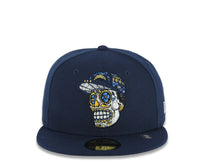 Load image into Gallery viewer, Los Angeles Chargers New Era NFL 59FIFTY 5950 Fitted Cap Hat Navy Blue Crown/Visor Team Color Skull Logo Gray UV
