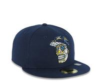 Load image into Gallery viewer, Los Angeles Chargers New Era NFL 59FIFTY 5950 Fitted Cap Hat Navy Blue Crown/Visor Team Color Skull Logo Gray UV
