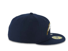 Load image into Gallery viewer, Chargers New Era NFL 59FIFTY 5950 Fitted Cap Hat Navy Blue Crown/Visor White/Navy/Yellow Retro Logo Gray UV
