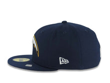 Load image into Gallery viewer, Chargers New Era NFL 59FIFTY 5950 Fitted Cap Hat Navy Blue Crown/Visor White/Navy/Yellow Retro Logo Gray UV
