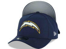 Load image into Gallery viewer, Los Angeles Chargers New Era NFL 9FORTY 940 Adjustable A-Frame Cap Hat Navy Blue Crown/Visor White/Navy Blue/Yellow Logo Gray UV
