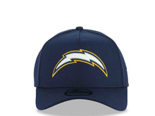 Load image into Gallery viewer, Los Angeles Chargers New Era NFL 9FORTY 940 Adjustable A-Frame Cap Hat Navy Blue Crown/Visor White/Navy Blue/Yellow Logo Gray UV
