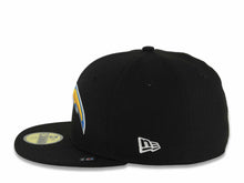 Load image into Gallery viewer, Los Angeles Chargers New Era NFL 59FIFTY 5950 Fitted Cap Hat Black Crown/Visor Yellow/Dark Sky Blue/White Logo Gray UV
