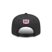 Load image into Gallery viewer, San Francisco 49ers New Era NFL 9FIFTY 950 Snapback Cap Hat Black Crown/Visor Metallic Gold Script/Text Logo Team Logo Side Patch Black UV
