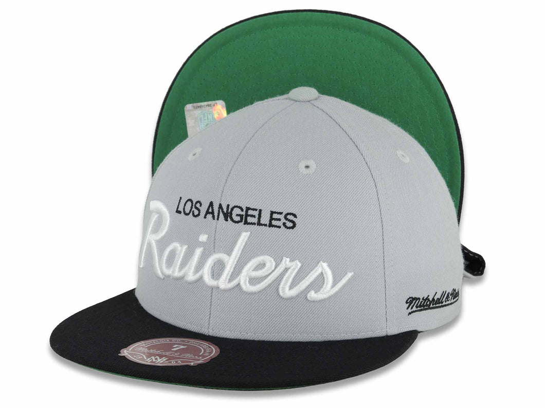 Los Angeles Raiders Mitchell & Ness NFL Fitted Cap Hat Gray Crown