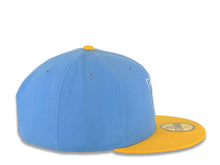 Load image into Gallery viewer, Los Angeles Chargers New Era NFL 59FIFTY 5950 Fitted Cap Hat Sky Blue Crown Yellow Visor Team Color Retro Shield Logo
