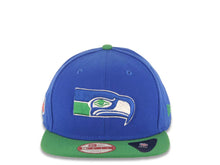 Load image into Gallery viewer, Seattle Seahawks New Era NFL 9FIFTY 950 Snapback Cap Hat Royal Blue Crown Green Visor Team Color Logo
