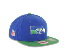Load image into Gallery viewer, Seattle Seahawks New Era NFL 9FIFTY 950 Snapback Cap Hat Royal Blue Crown Green Visor Team Color Logo
