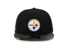 Load image into Gallery viewer, Pittsburgh Steelers New Era NFL 9FIFTY 950 Snapback Cap Hat Black Crown Camo Visor Team Color Logo
