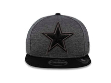 Load image into Gallery viewer, Dallas Cowboys New Era NFL 9FIFTY 950 Snapback Shadow Tech Cap Hat Dark Gray Crown Black Visor Black/Gray  XL Logo
