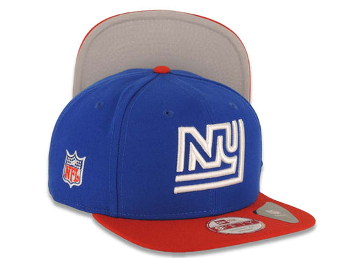 New York Giants New Era NFL 9FIFTY 950 Original Fit Snapback Cap Hat Royal Blue Crown Red Visor White Logo