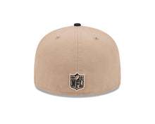 Load image into Gallery viewer, Las Vegas Raiders New Era NFL 59FIFTY 5950 Fitted Cap Hat Khaki Crown Black Visor Team Color Logo
