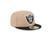 Load image into Gallery viewer, (Youth) Las Vegas Raiders New Era 59FIFTY 5950 Kid Fitted Cap Hat Khaki Crown Black Visor Team Color Logo
