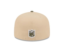 Load image into Gallery viewer, (Youth) Los Angeles Chargers New Era NFL 59FIFTY 5950 Kid A-Frame Fitted Cap Hat Khaki Crown Olive Green Visor White/Olive Green Logo
