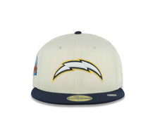 Load image into Gallery viewer, Los Angeles Chargers New Era NFL 59FIFTY 5950 Fitted Cap Hat Chrome White Crown Navy Visor Team Color Logo Probowl 2004 Side Patch Grey UV
