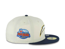 Load image into Gallery viewer, Los Angeles Chargers New Era NFL 59FIFTY 5950 Fitted Cap Hat Chrome White Crown Navy Visor Team Color Logo Probowl 2004 Side Patch Grey UV
