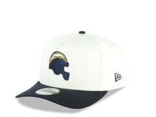 Load image into Gallery viewer, Los Angeles Chargers New Era NFL 9FORTY 940 Adjustable A-Frame Cap Hat Cream Crown Navy Blue Visor Navy/White/Yellow Logo 2006 All-Star Game Side Patch
