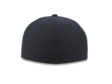 Load image into Gallery viewer, Los Angeles Lakers Mitchell &amp; Ness NBA Fitted Cap Hat Black Crown/Visor Black Logo
