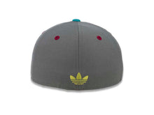 Load image into Gallery viewer, Los Angeles Lakers Adidas NBA Fitted Cap Hat Gray Crown/Visor Yellow/Brown/Teal Logo
