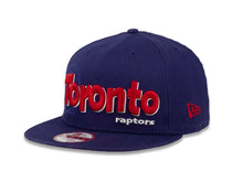 Load image into Gallery viewer, Toronto Raptors New Era NBA 9FIFTY 950 Snapback Hardwood Classic Cap Hat Purple Crown/Visor Red/White Logo
