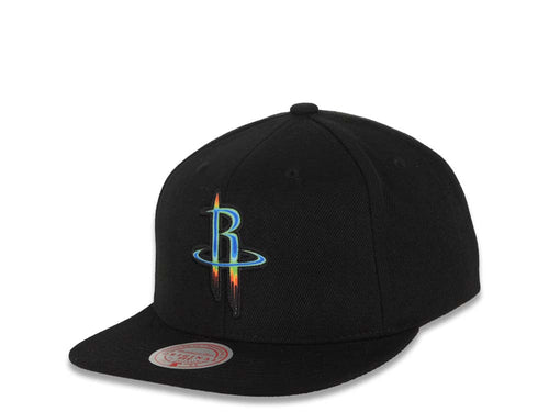 Houston Rockets Mitchell & Ness NBA Snapback Cap Hat Black Crown/Visor Team Color Logo (Thermal Map)