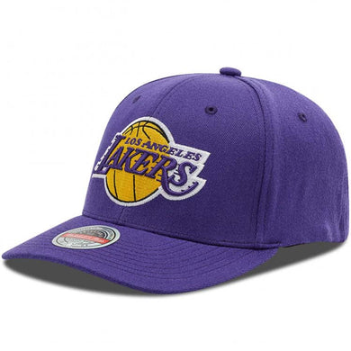 Los Angeles Lakers Mitchell & Ness NBA Snapback Flex Cap Hat Purple Crown/Visor Team Color Logo