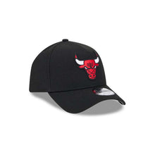 Load image into Gallery viewer, Chicago Bulls New Era NBA 9FORTY 940 Adjustable A-Frame Cap Hat Black Crown/Visor Team Color Logo
