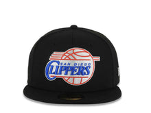 Load image into Gallery viewer, San Diego Clippers New Era NBA 59FIFTY 5950 Fitted Cap Hat Black Crown/Visor Team Color Logo Gray UV

