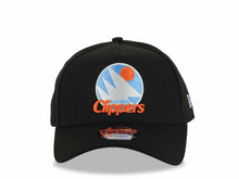 Load image into Gallery viewer, San Diego Clippers New Era NBA 9FORTY 940 Adjustable A-Frame Cap Hat Black Crown/Visor White/Orange/Sky Blue Logo Gray UV 
