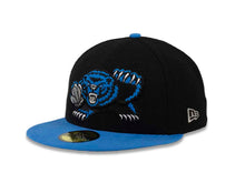 Load image into Gallery viewer, Memphis Grizzlies New Era NBA 59FIFTY 5950 Fitted Cap Hat Black Crown Blue Visor Blue/Gray Logo

