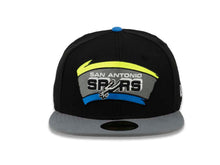 Load image into Gallery viewer, San Antonio Spurs New Era NBA 59FIFTY 5950 Fitted Cap Hat Black Crown Gray Visor Team Color Logo
