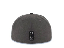 Load image into Gallery viewer, Los Angeles Lakers New Era NBA 59FIFTY 5950 Fitted Cap Hat Heather Dark Gray Crown Black Visor Black/Gray Logo
