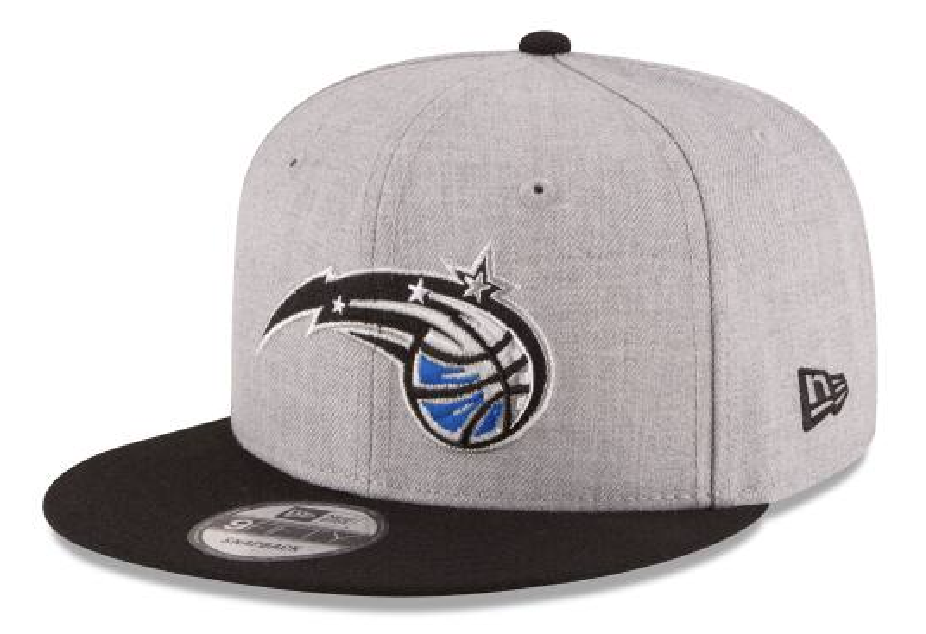 Orlando Magic New Era NBA 9FIFTY 950 Snapback Cap Hat Heather Gray Crown Black Visor Team Color Logo