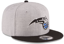 Load image into Gallery viewer, Orlando Magic New Era NBA 9FIFTY 950 Snapback Cap Hat Heather Gray Crown Black Visor Team Color Logo
