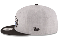 Load image into Gallery viewer, Orlando Magic New Era NBA 9FIFTY 950 Snapback Cap Hat Heather Gray Crown Black Visor Team Color Logo
