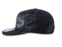 Load image into Gallery viewer, Los Angeles Lakers Adidas NBA Fitted Cap Hat Black Crown/Visor Black Logo (Rebel)
