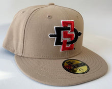 Load image into Gallery viewer, San Diego State Aztecs New Era NCAA 59FIFTY 5950 Fitted Cap Hat Khaki Crown/Visor Team Color Logo
