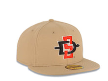 Load image into Gallery viewer, San Diego State Aztecs New Era NCAA 59FIFTY 5950 Fitted Cap Hat Khaki Crown/Visor Team Color Logo
